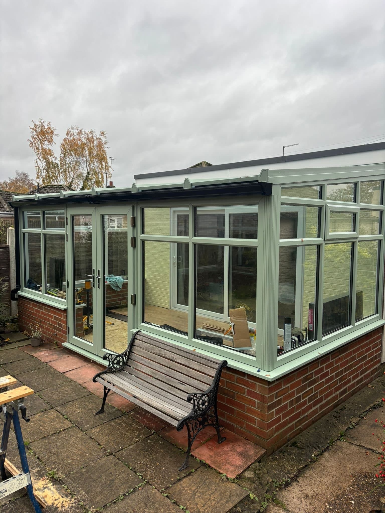 Green Conservatory Refurbishment with Roof Upgrade in Lincolnshire