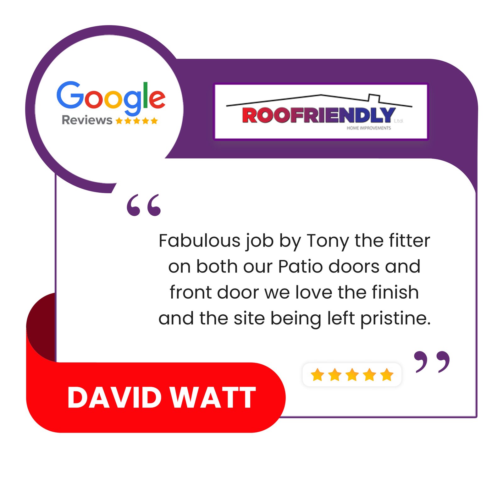 Customer review about Roofriendly doors