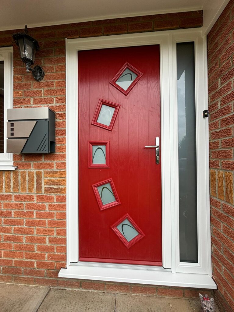 new red composite door lincoln