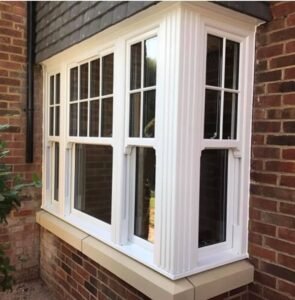 white upvc sliding sash window oakham