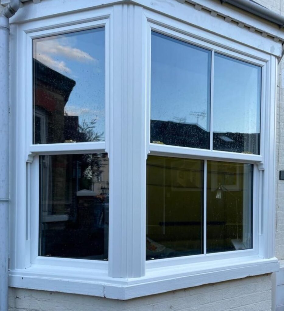 white upvc sliding sash window lincoln