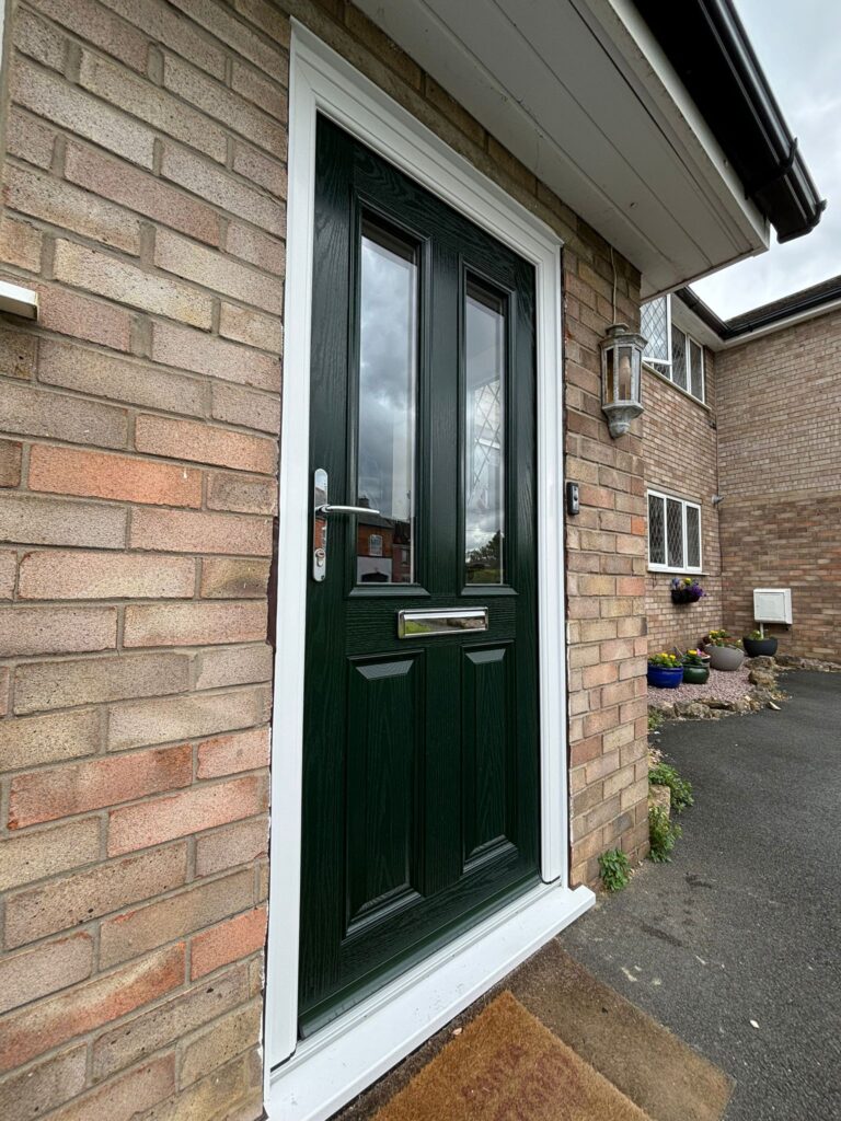 black composite door installed by roofriendly in great Gonerby