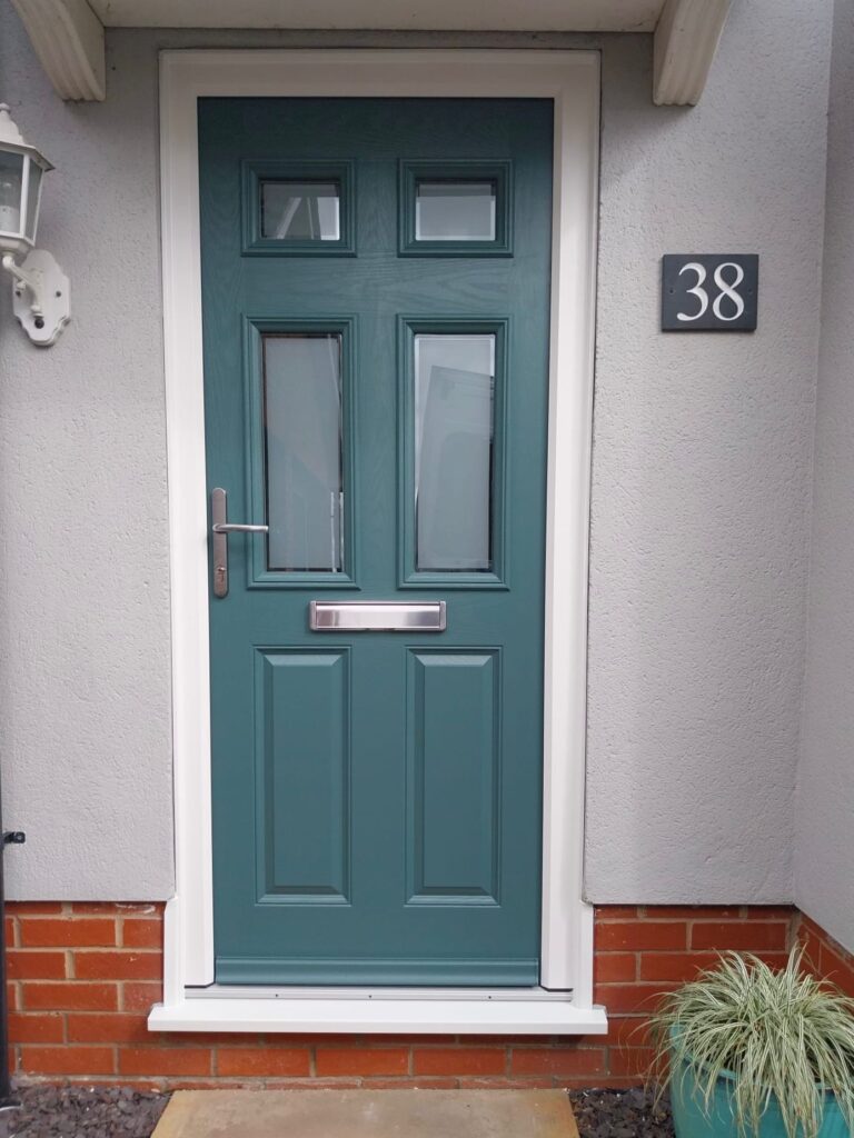 turquoise composite door installed by roofriendly